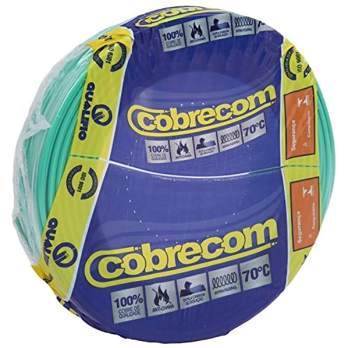 Cabo de Energia 750v 4mm² Flexicom Antichama com 100 Metros Verde