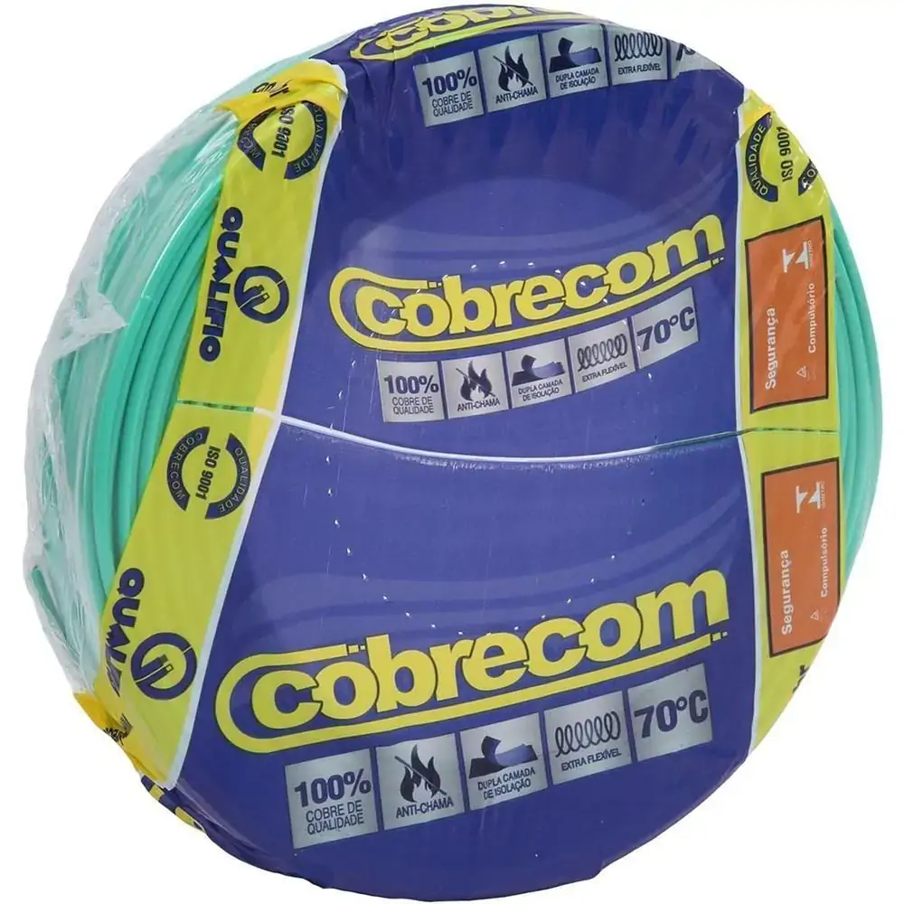 Cabo de Energia 750v 10mm Flexicom Antichama com 100 Metros