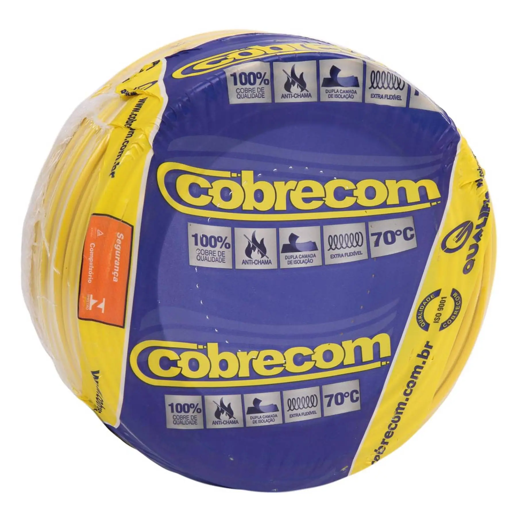 Rolo 50m Cabo Flexivel Amarelo 750v 001,50mm