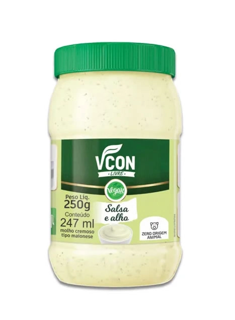 Maionese Vegan Salsa E Alho Vcon 250g