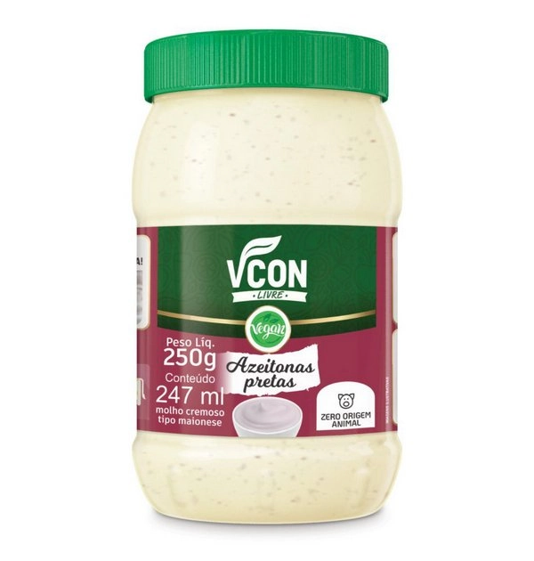 Maionese Vegan Azeitonas Preta Vcon 250g