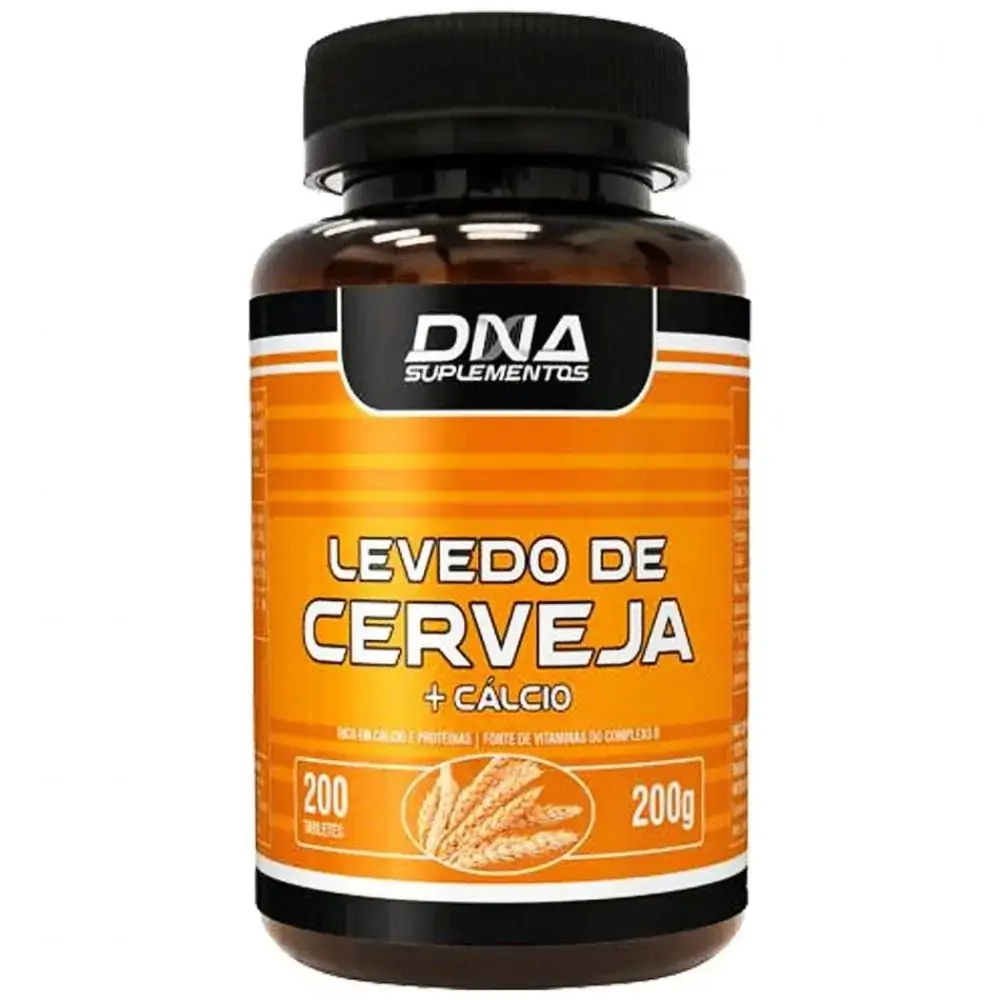 Levedo De Cerveja Calcio 1000 Mg 200 Cps Dna
