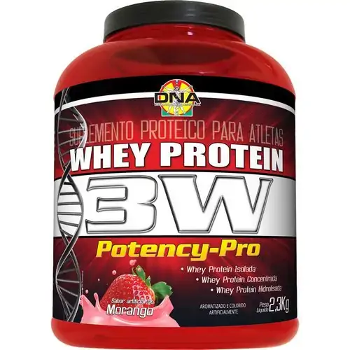 3w Whey Protein Morango 2,300kg Dna