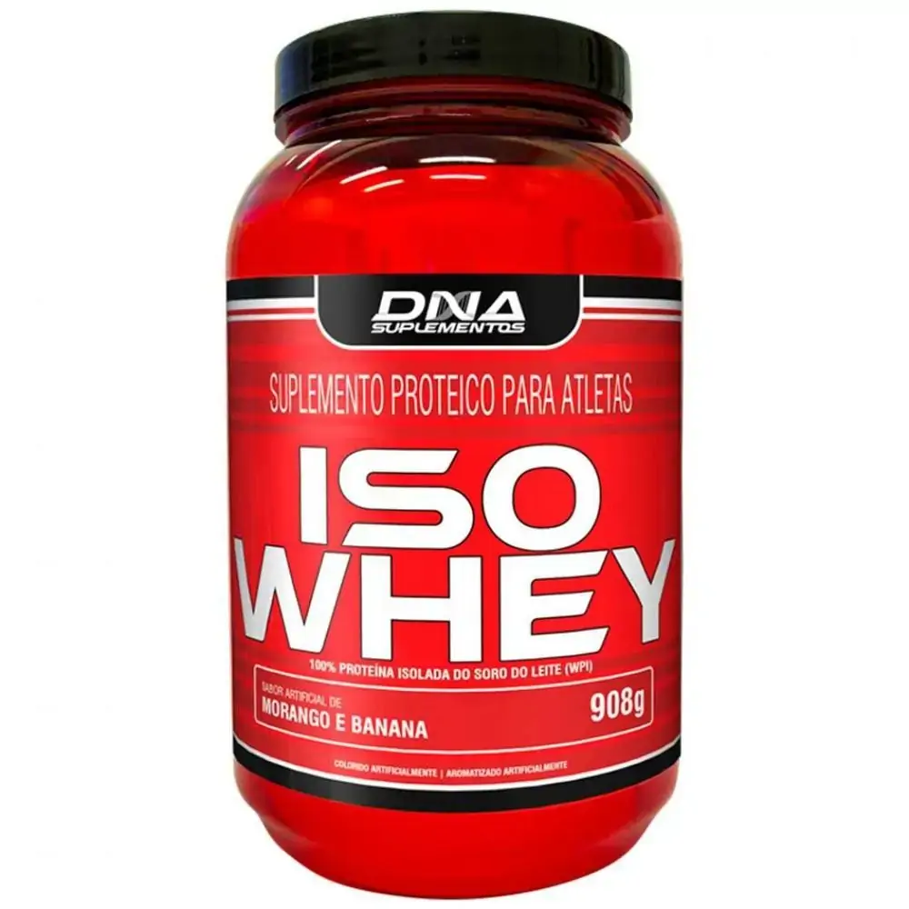 Total Iso Whey Morango Banana Pt 908g Dna