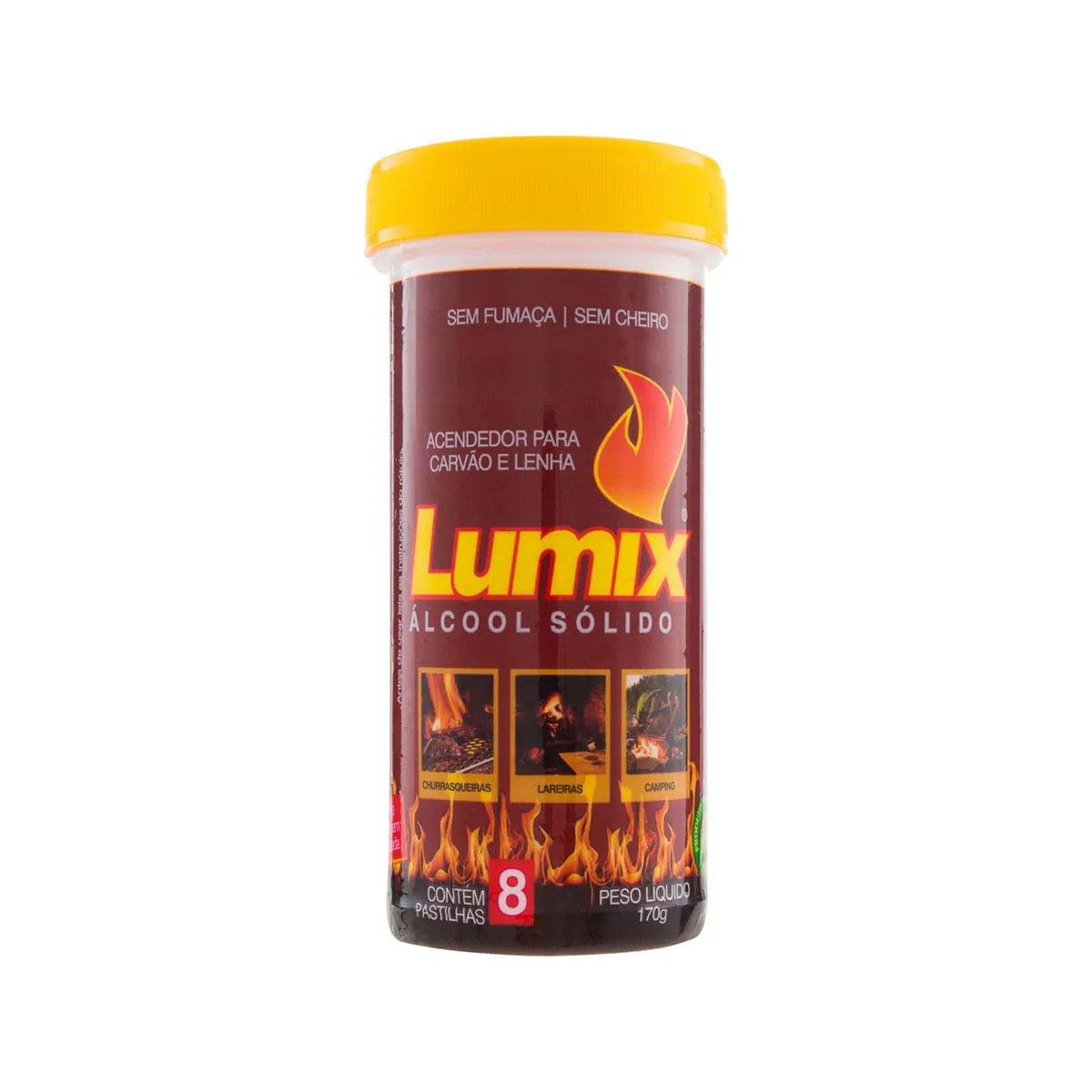 Acendedor Álcool Sólido Para Carvão E Lenha LUMIX Pote 170g