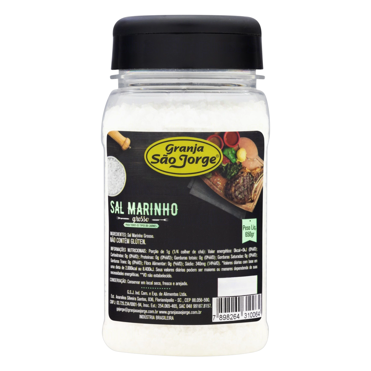 Sal Marinho Grosso Granja São Jorge Pote 650g