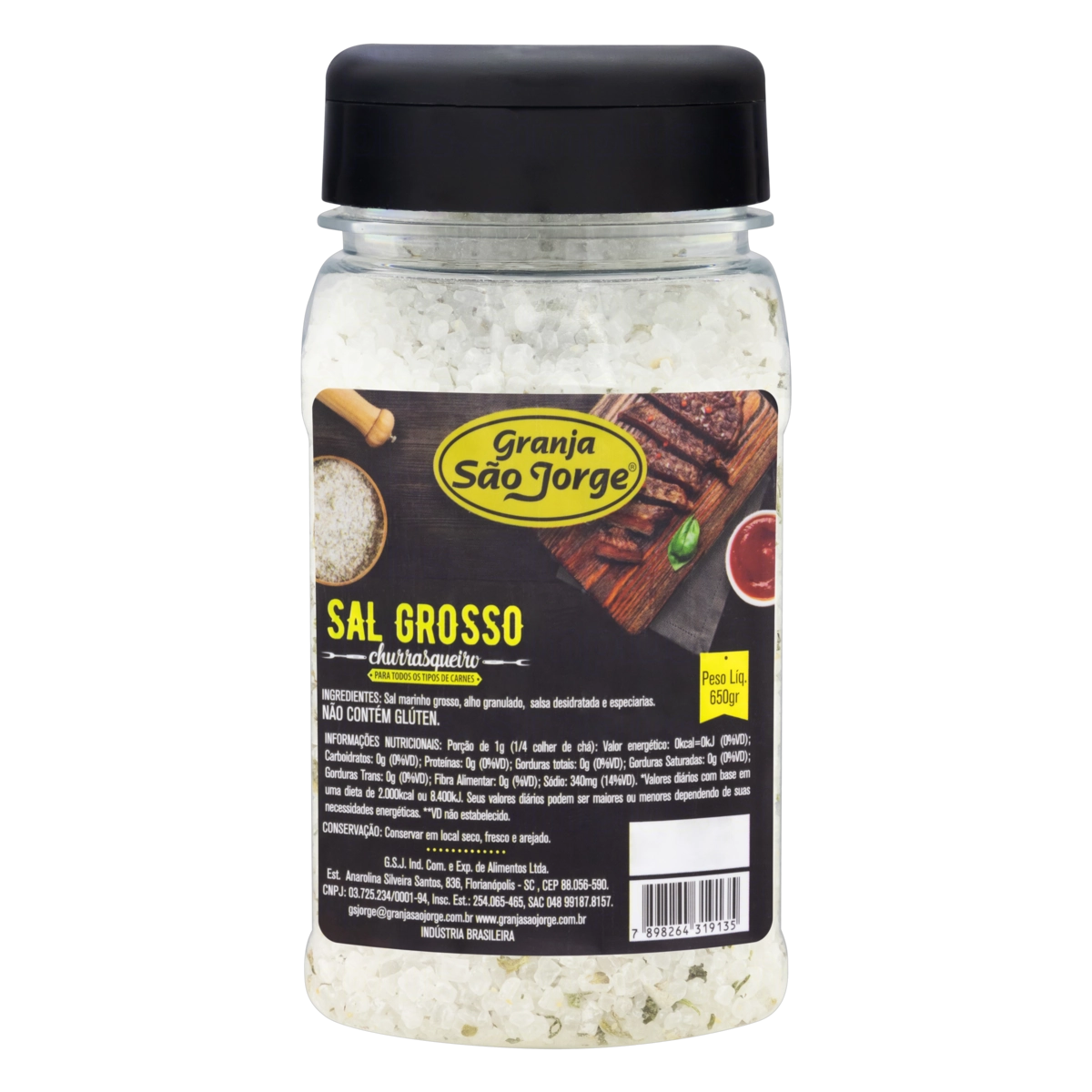 Sal Grosso Granja São Jorge Pote 650g