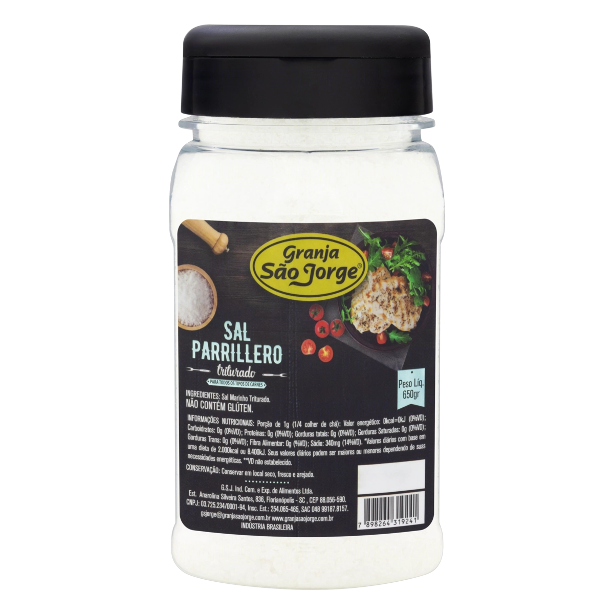Sal De Parrilla Triturado Granja São Jorge Pote 650g