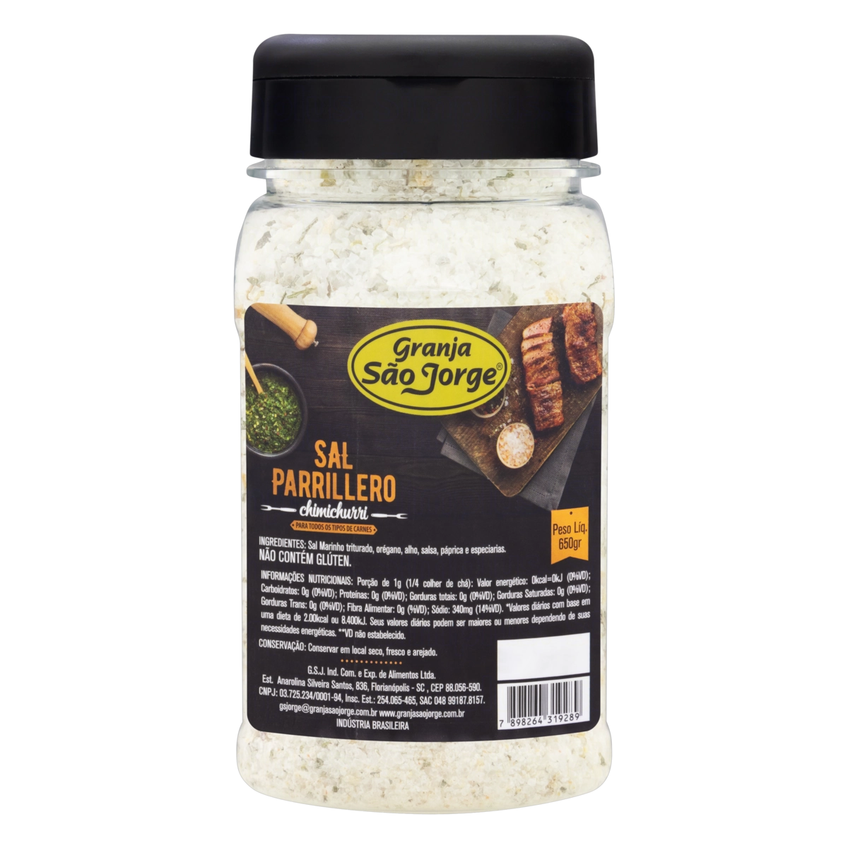 Sal De Parrilla Com Chimichurri Granja São Jorge Pote 650g