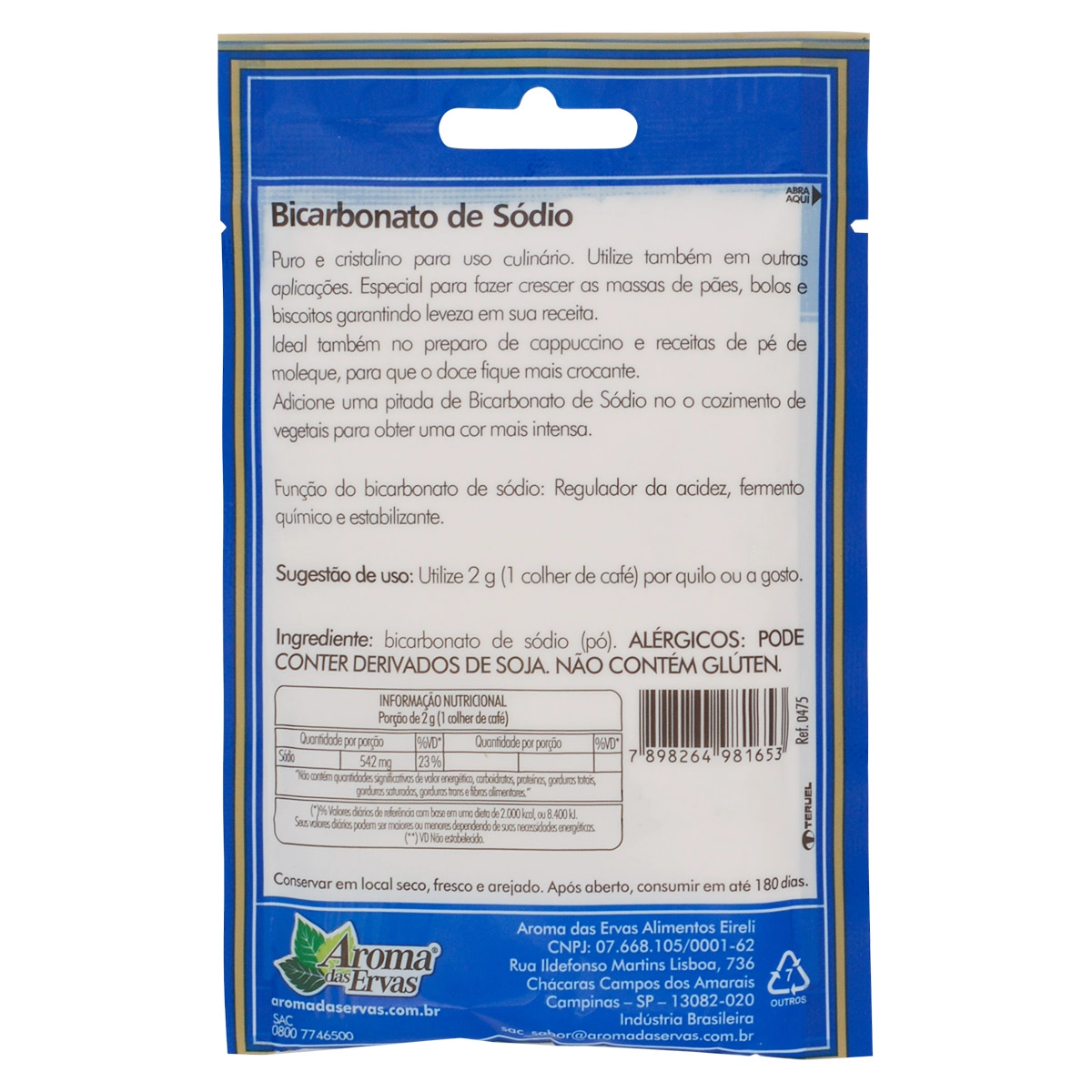 Bicarbonato Sodio Aroma Das Ervas