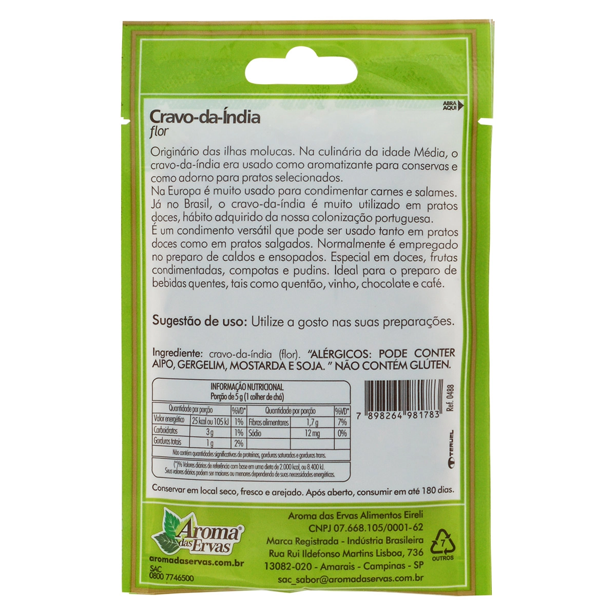 Cravo Da India Aroma Das Ervas 30gr Flor