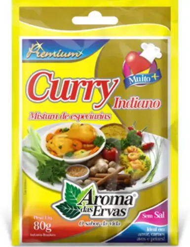 Aroma Das Ervas Curry Sabor Da India