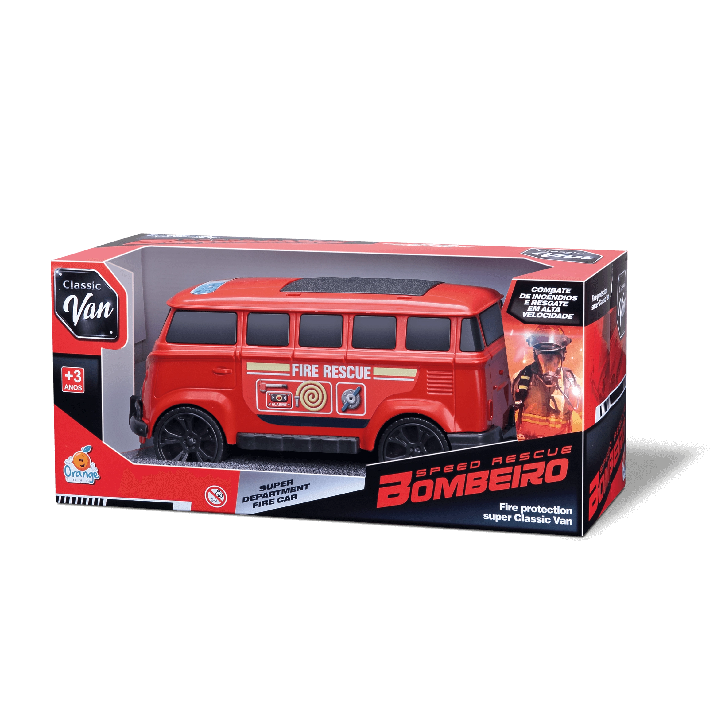 Carrinho Van Super Resgate Classic 488 Orange Toys
