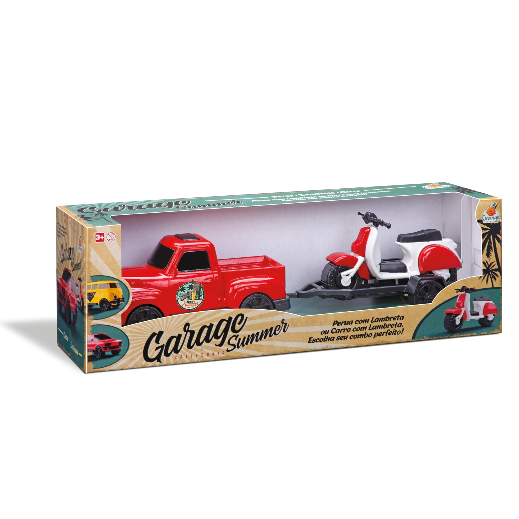 Pickup Garage Summer Orange Toys