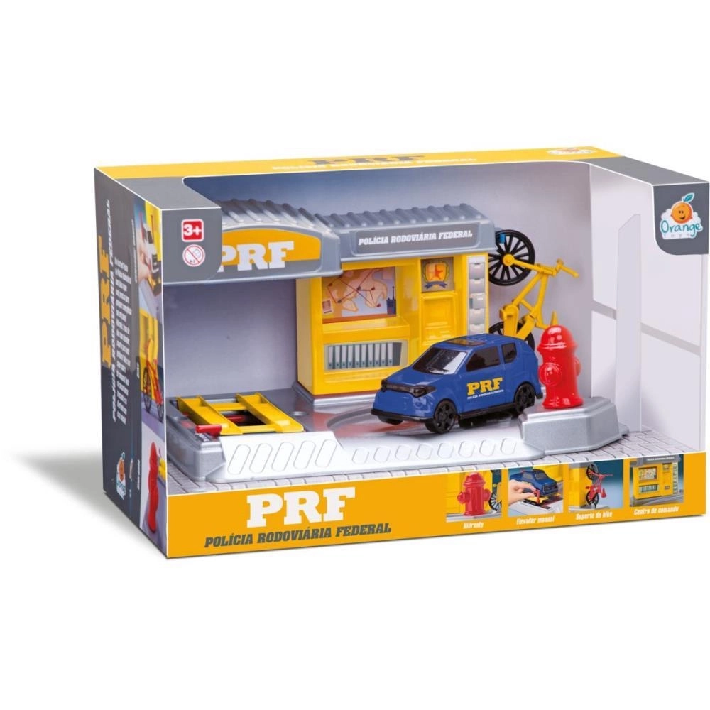 Posto Da Policia Federal Com Carro Viatura Orange