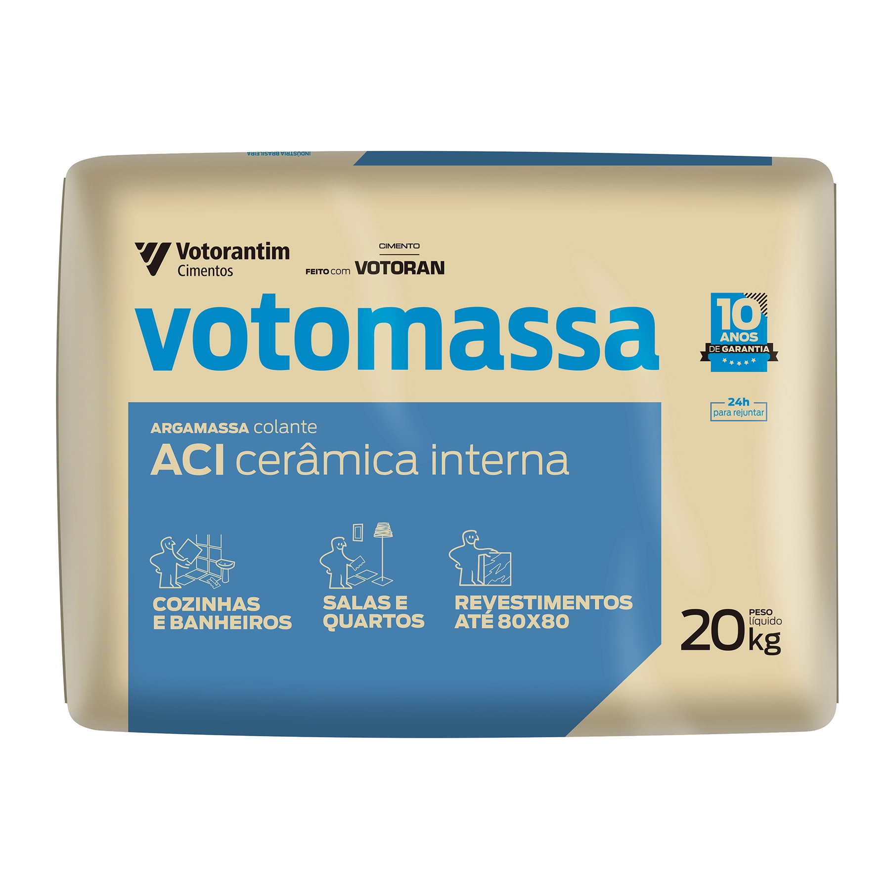Argamassa Ac I Interna Cinza Sc 20kg Votomassa