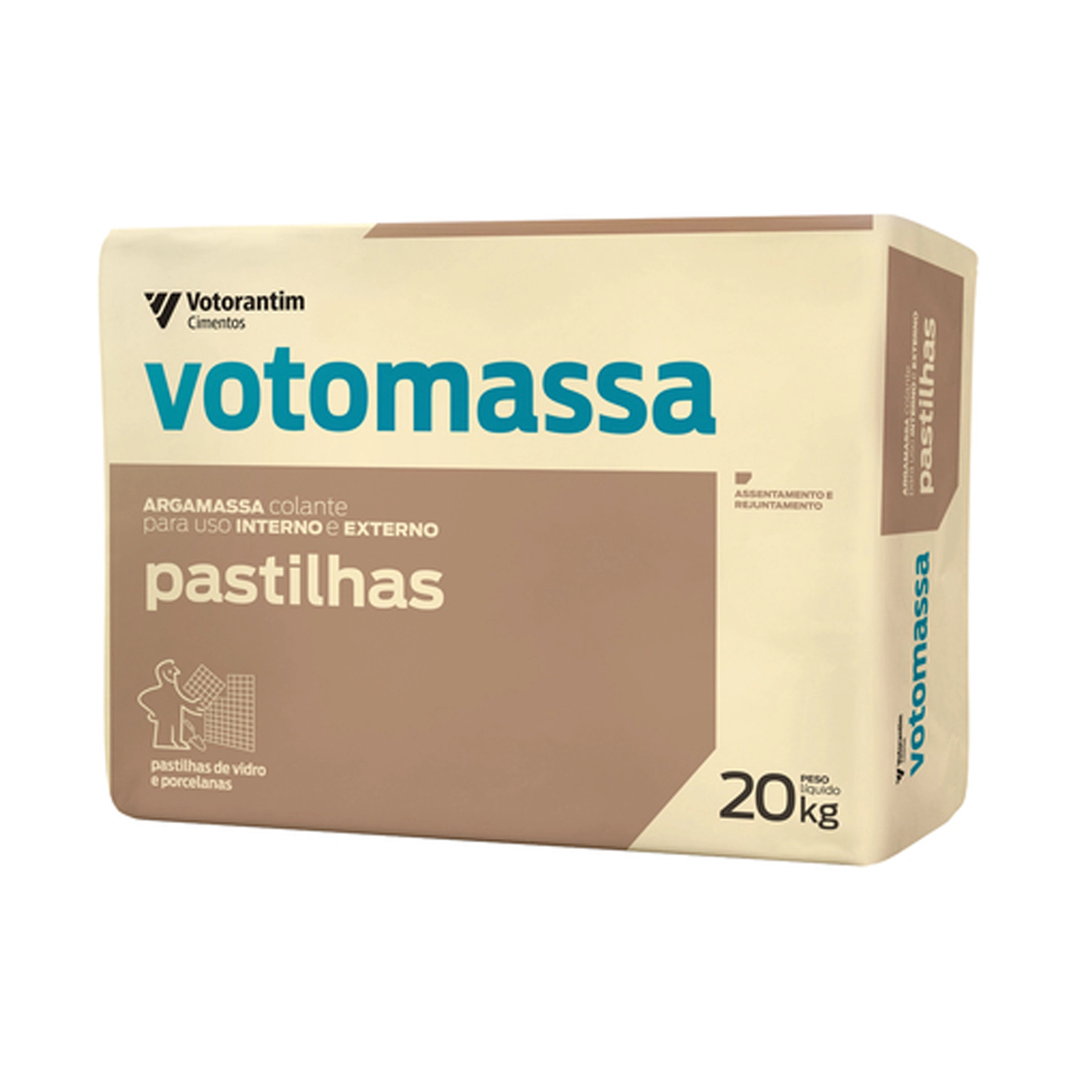Argamassa Pastilhas e Mosaicos Interno e Externo 20kg Branco Votoran