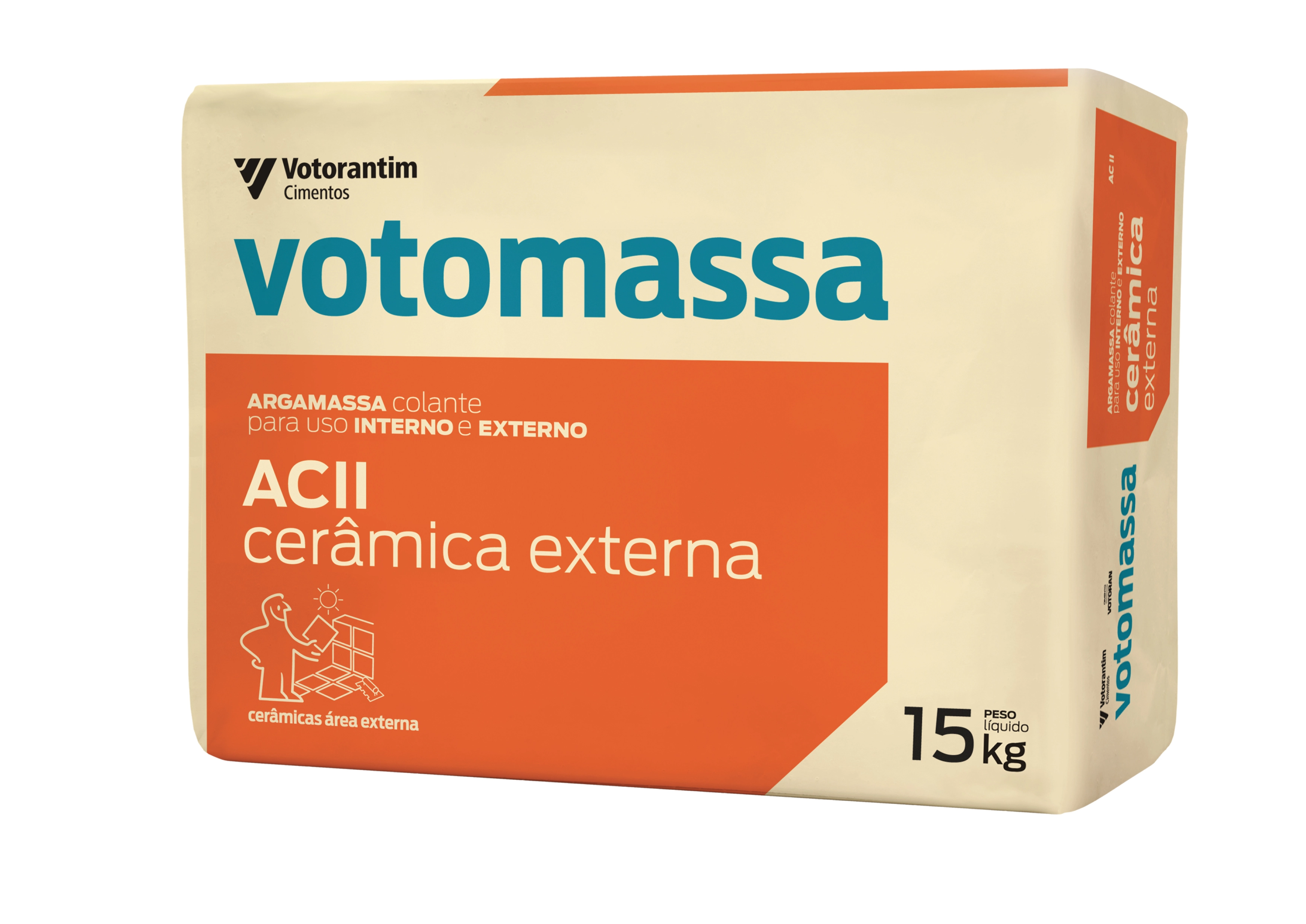 Argamassa ACII Interno e Externo 15kg Cinza Votoran
