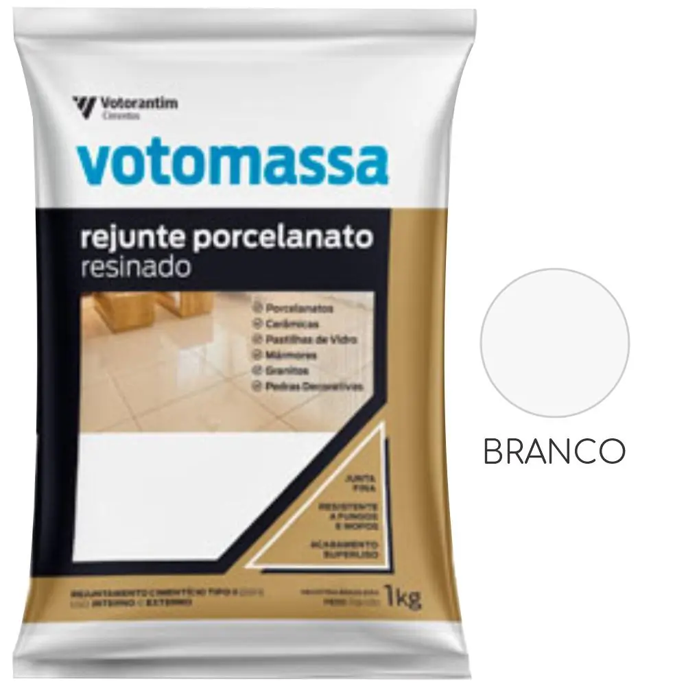 Rejunte Porcelanato Branco 1kg Votoran