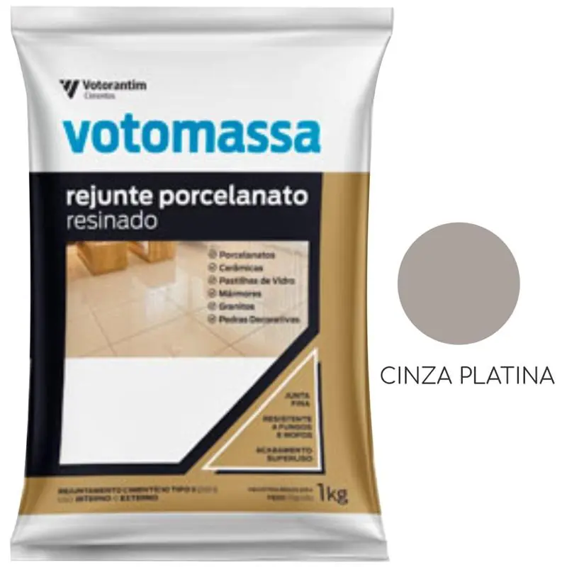 Rejunte Porcelanato Cinza Platina 1kg