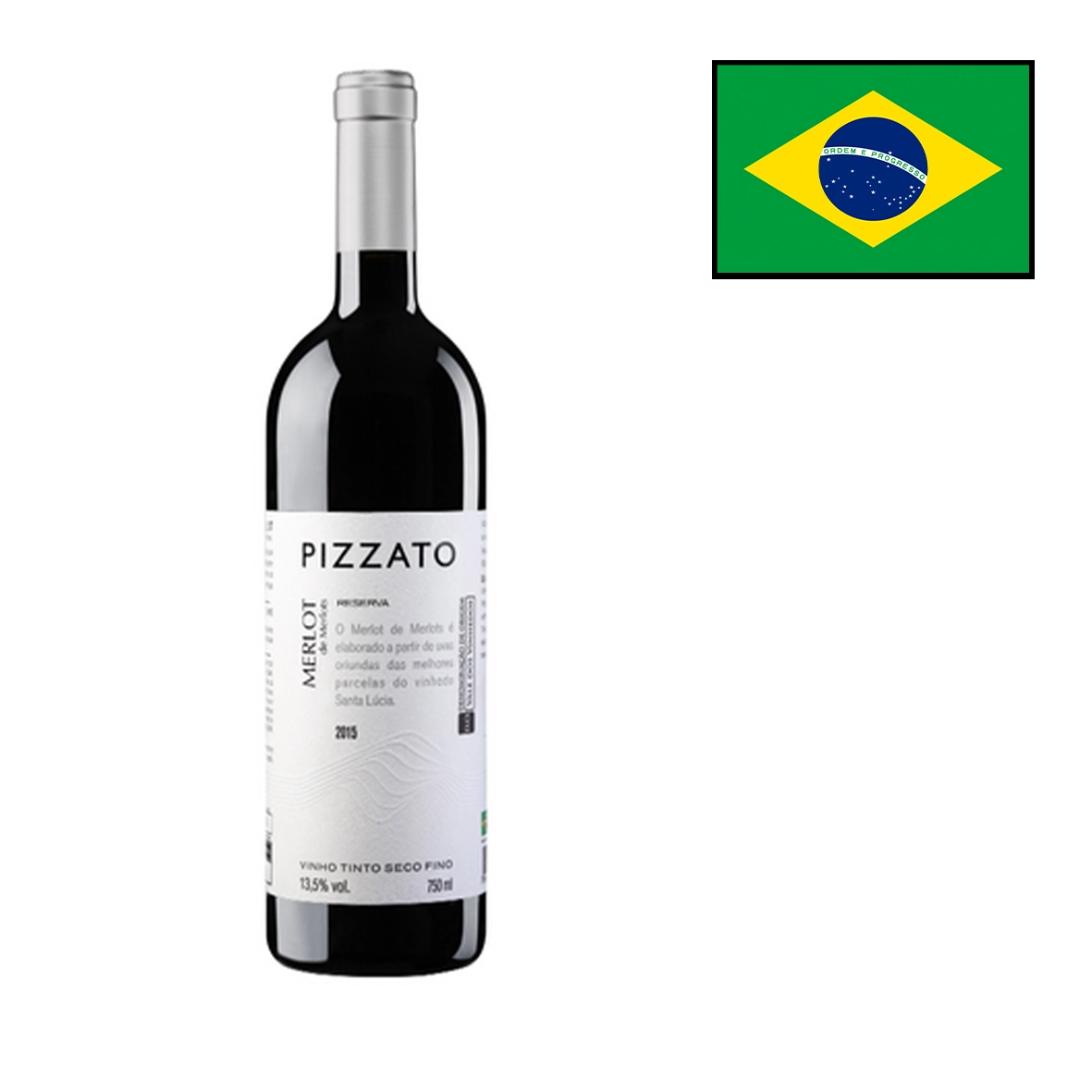 Vinho Tinto Seco Merlot Reserva D.O.V.V. Pizzato 750ml