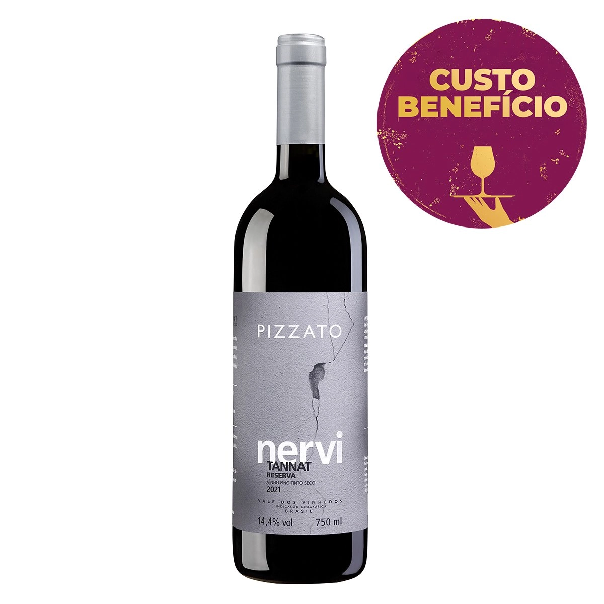 Vinho Tinto Seco Tannat Reserva Nervi Pizzato 750ml