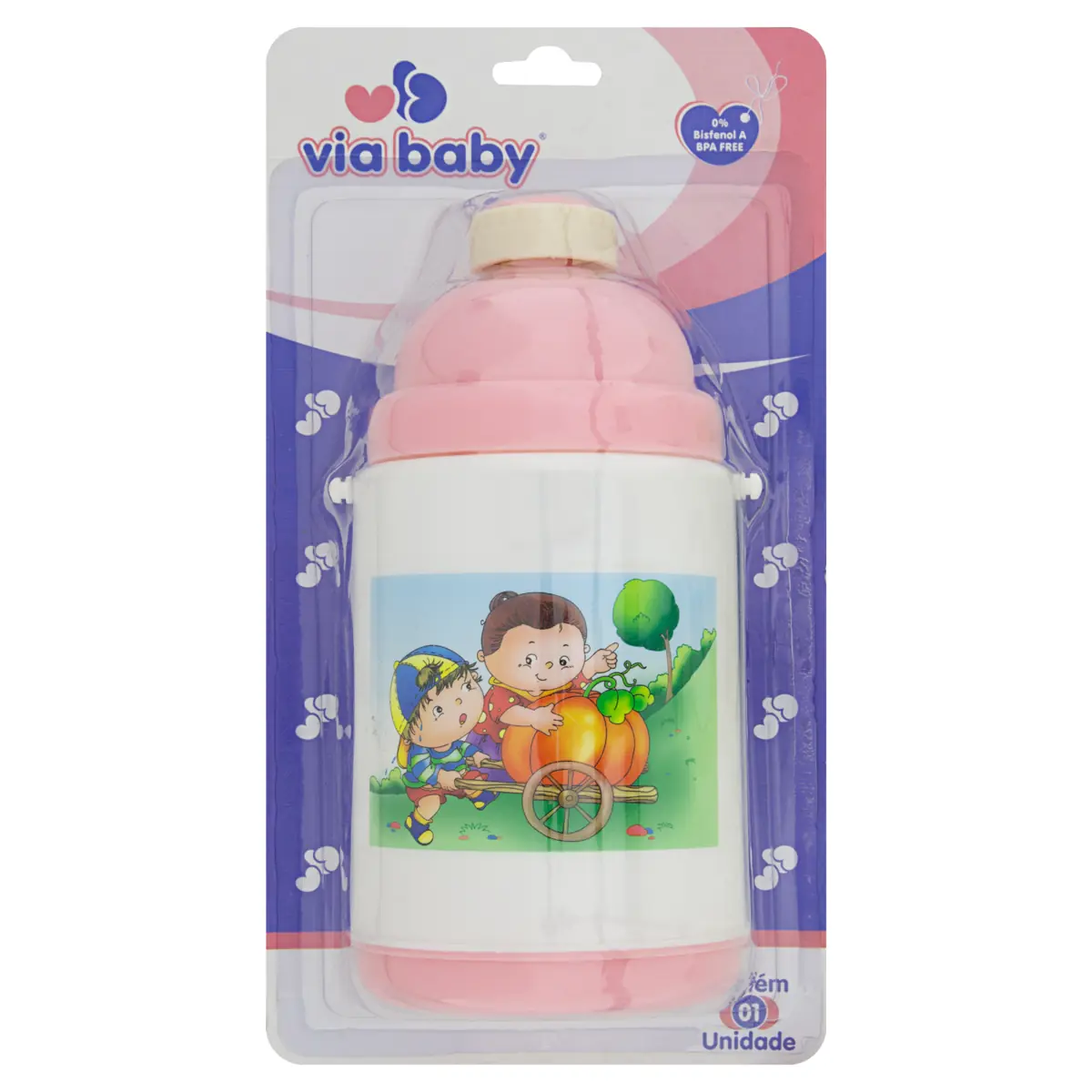 Garrafa Térmica Rosa Student 475ml Via Baby