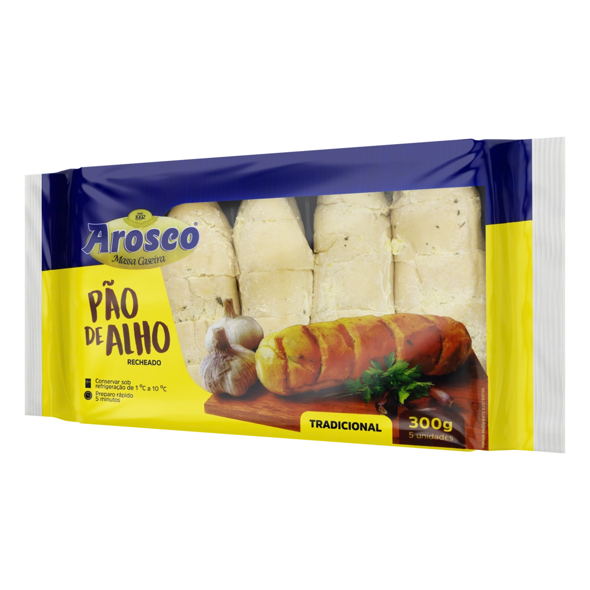 Pão De Alho Tradicional Arosco Bandeja 300g
