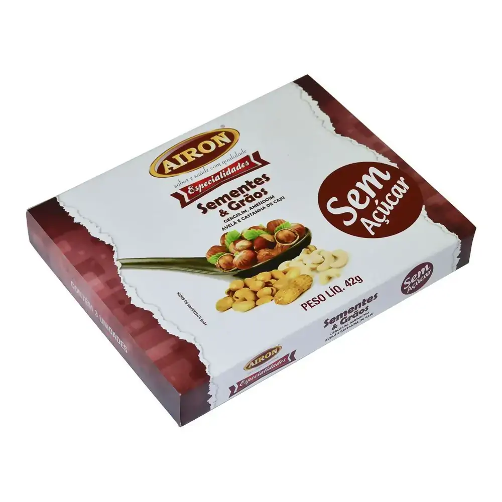 Barra Sementes E Graos Avela 42g C/3 Unid. Airon