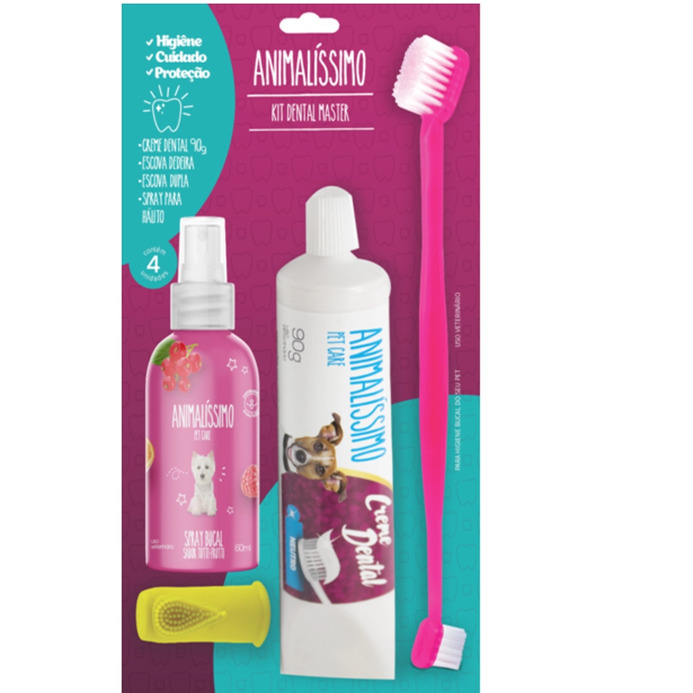 Kit Dental Para Cães E Gatos Animalíssimo