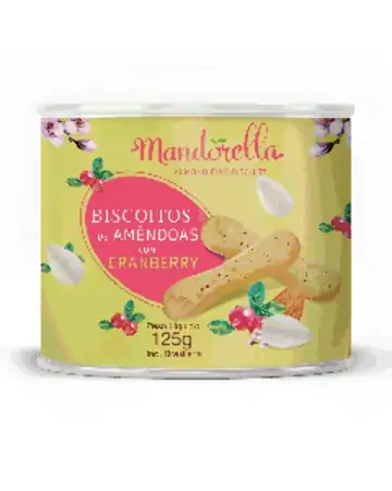 Bisc De Amendoas C/cranberry Mandorella 125g