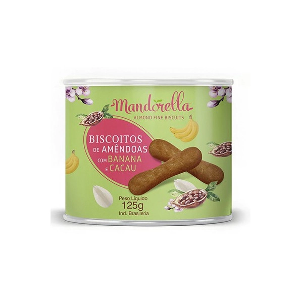 Bisc De Amendoas C/ban E Cacau Mandorella 125g
