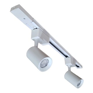 Trilho Eletrificado 50 Cm Branco + 2 Spots Led 10w Branco Frio 6000k