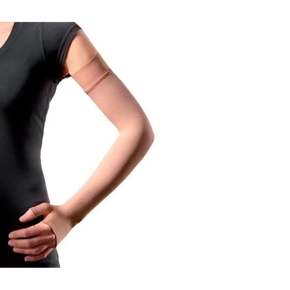 Braçadeira Sigvaris 414 40-50mmHg Punho Polegar Natural Clara P3 - unidade