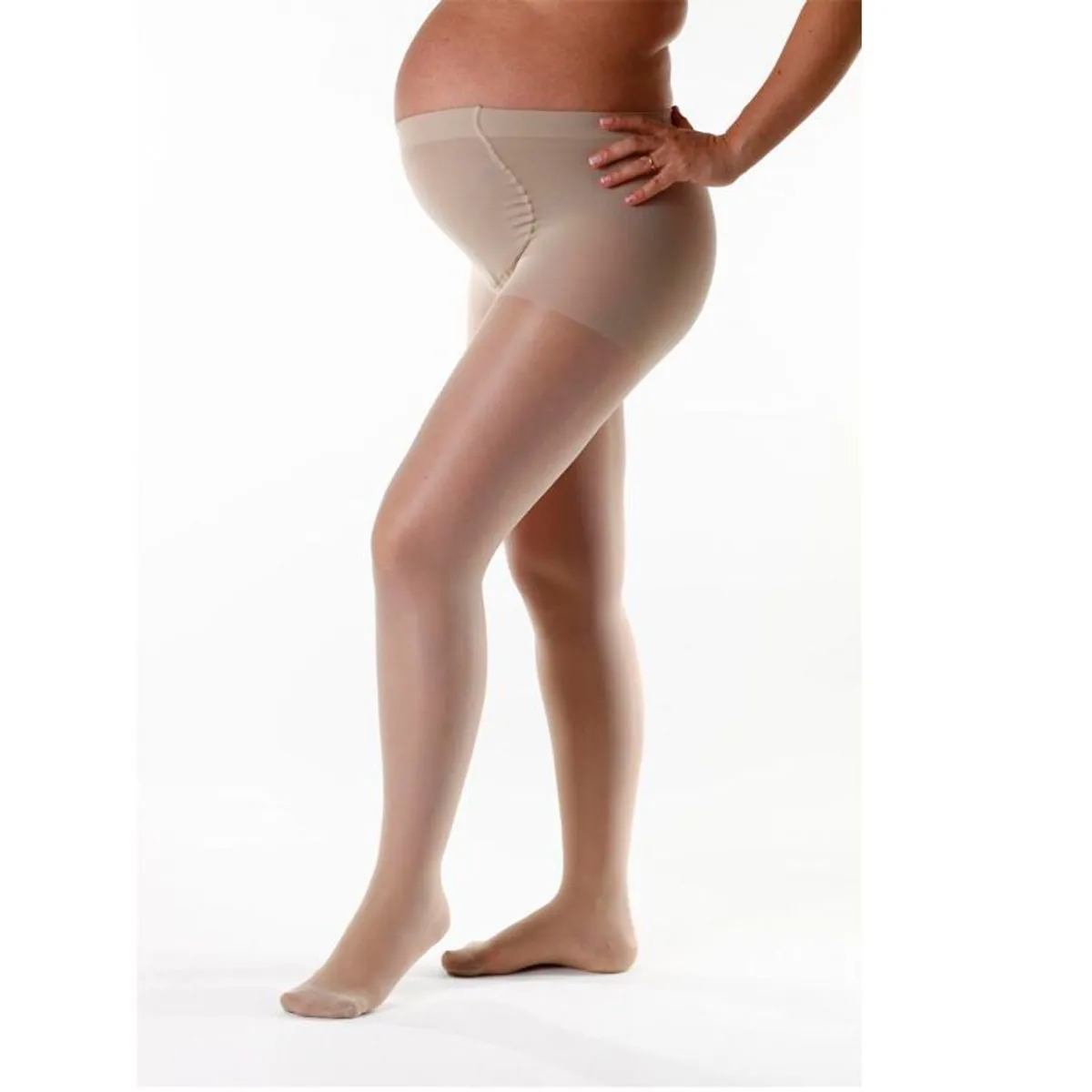 Meia Calça Materna Audace Sigvaris - Suave Compressão - Fechada - Natural - Tam C