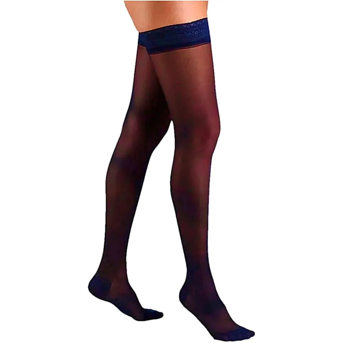 Meia 7/8 Sigvaris Audace 15-20mmHg Fechada Preta Tam 2