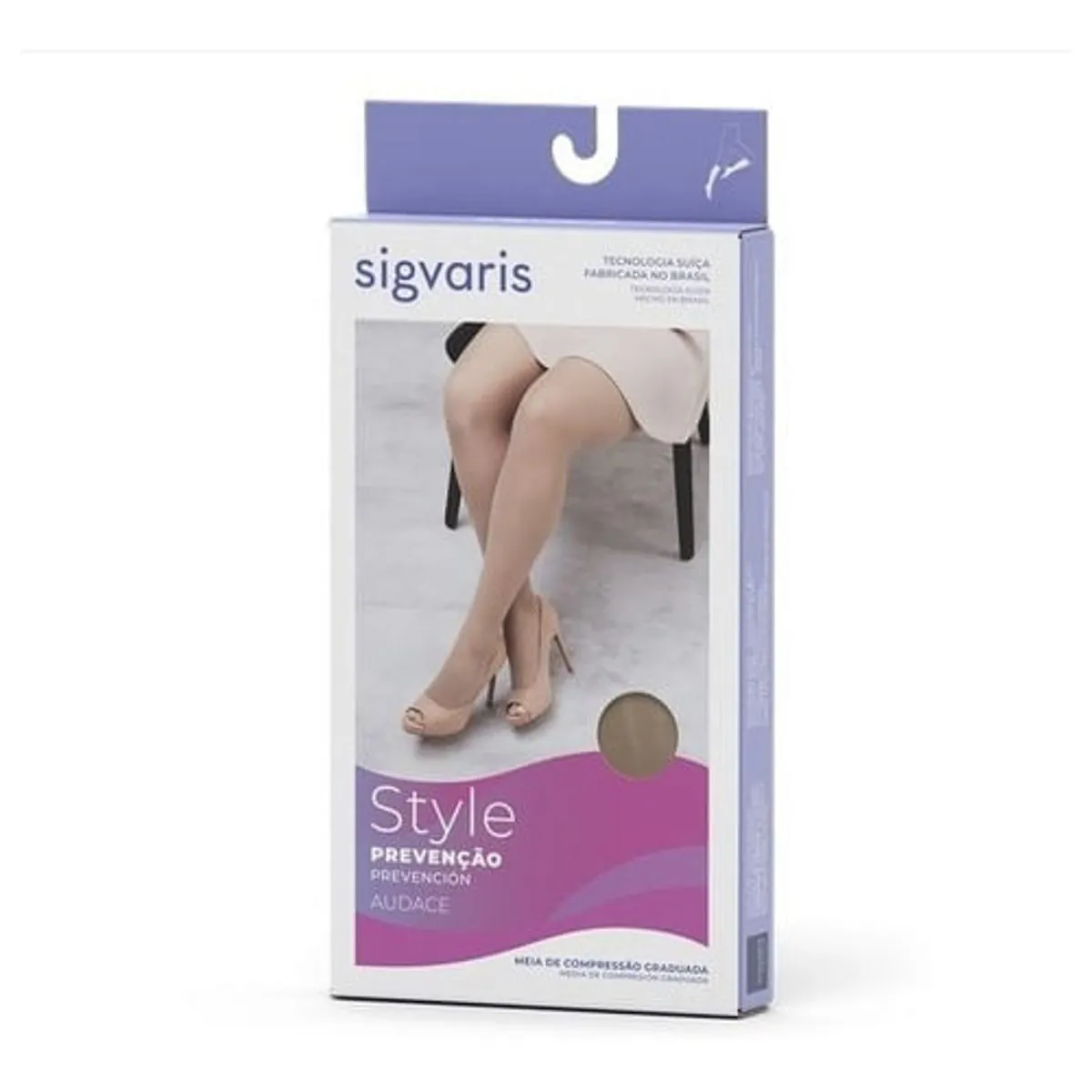 Meia Sigvaris 120B 15-20 Calca F Natural
