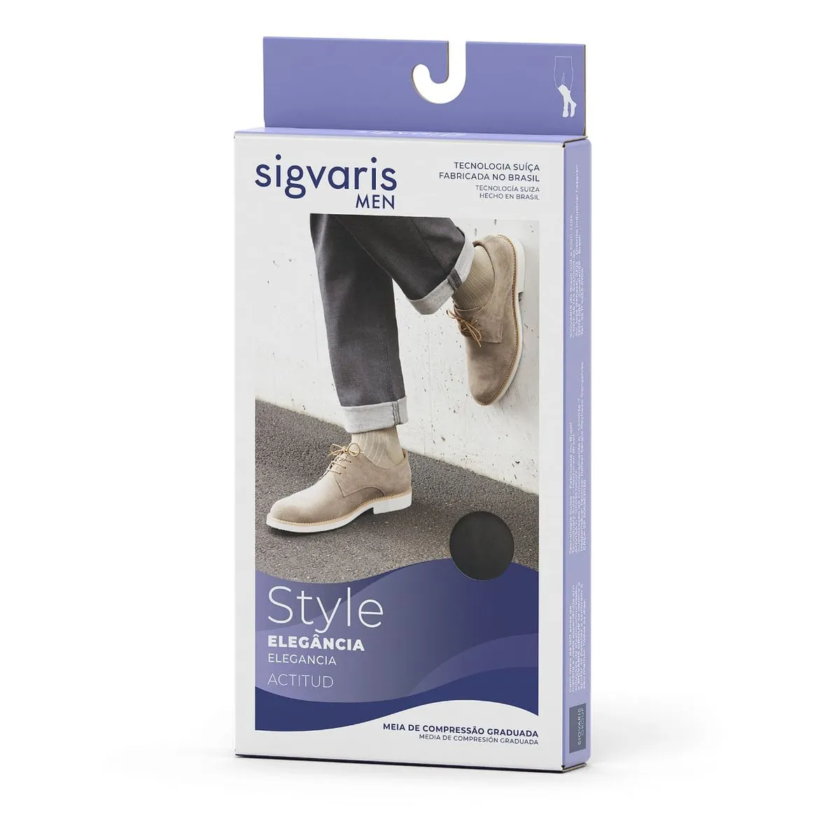 Meia Sigvaris 190B 15-20 Pant M Preta