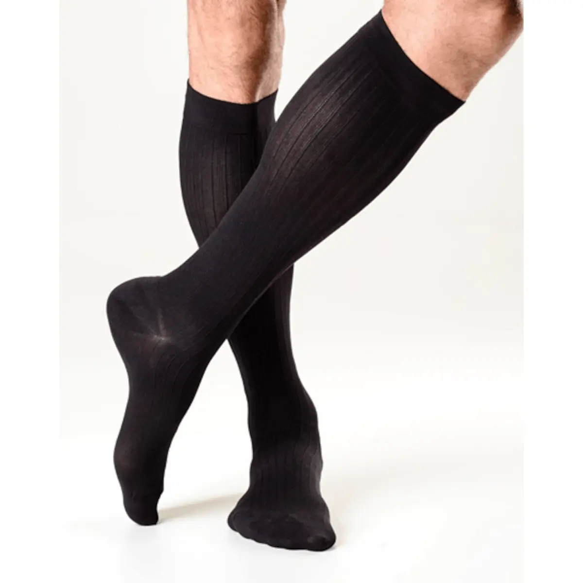 Meia 3/4 Masculina Actitud 20-30 mmHg Fechada Preta Tam G