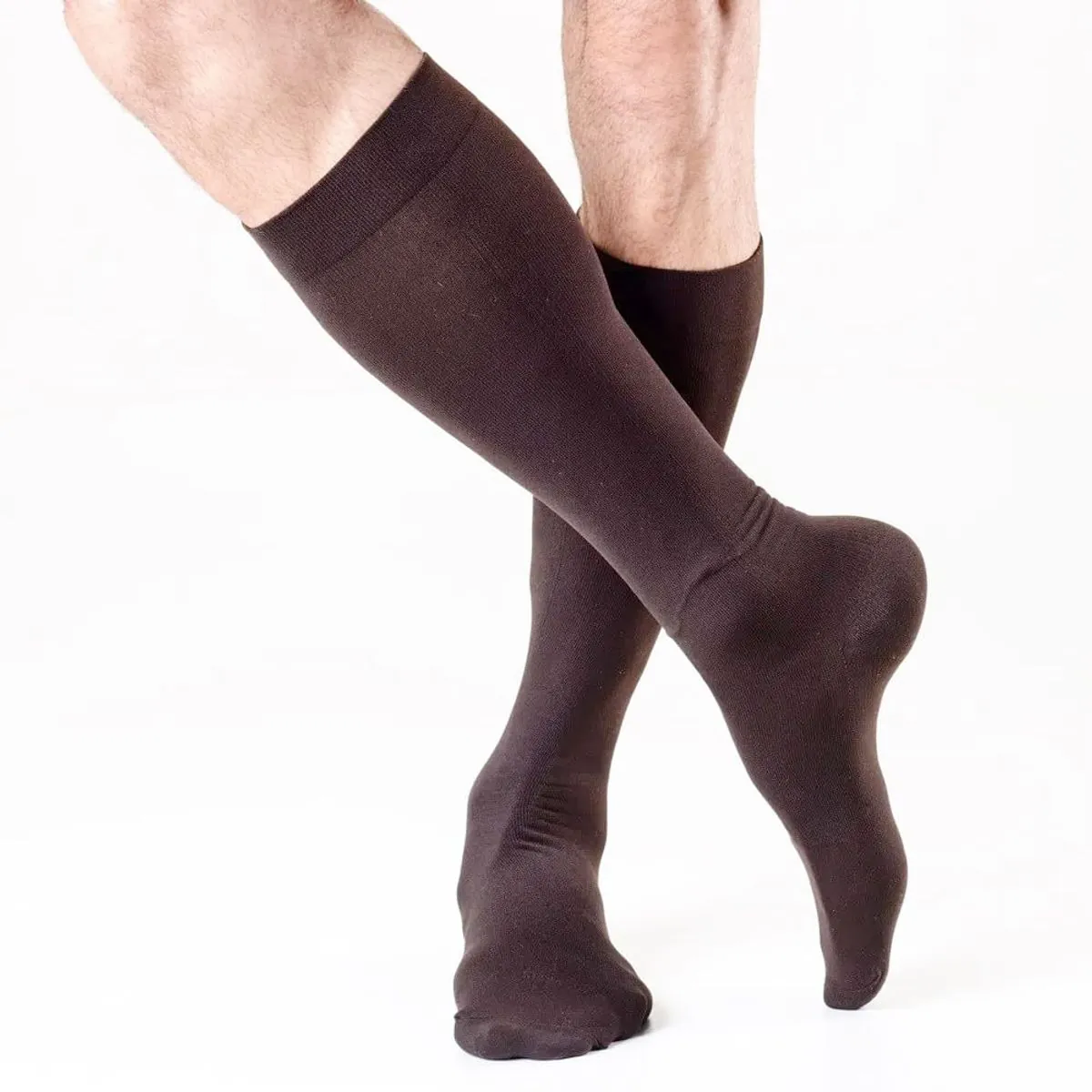 Meia 3/4 Masculina Elegância Urban Sigvaris - 15-20mmHg - Marrom - M