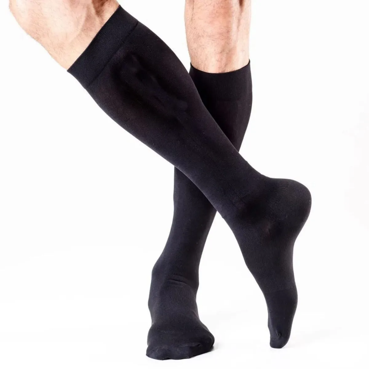 Meia 3/4 Masculina Elegância Urban Sigvaris - 15-20mmHg - Preta - M