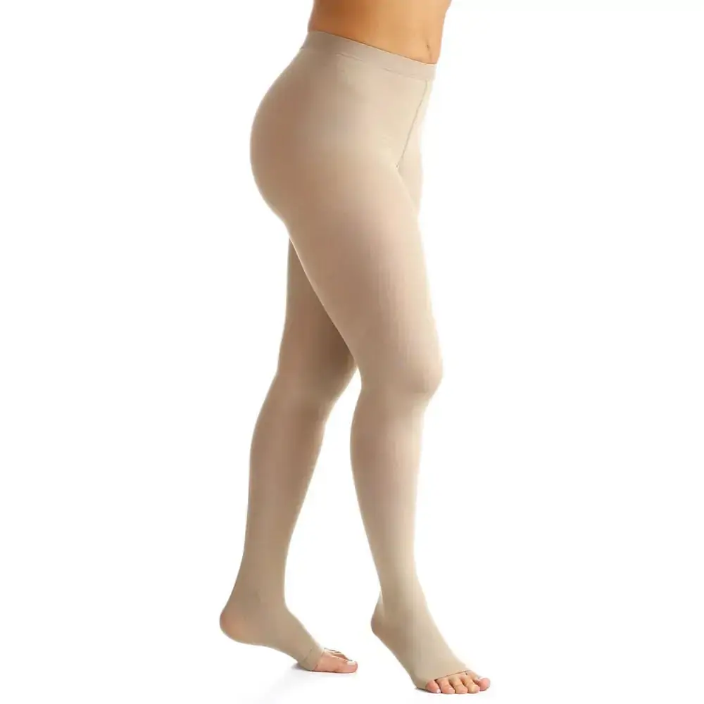 Meia Calça Sigvaris Select Comfort Premium - Alta Compressão - Ponteira Aberta - Natural - P1