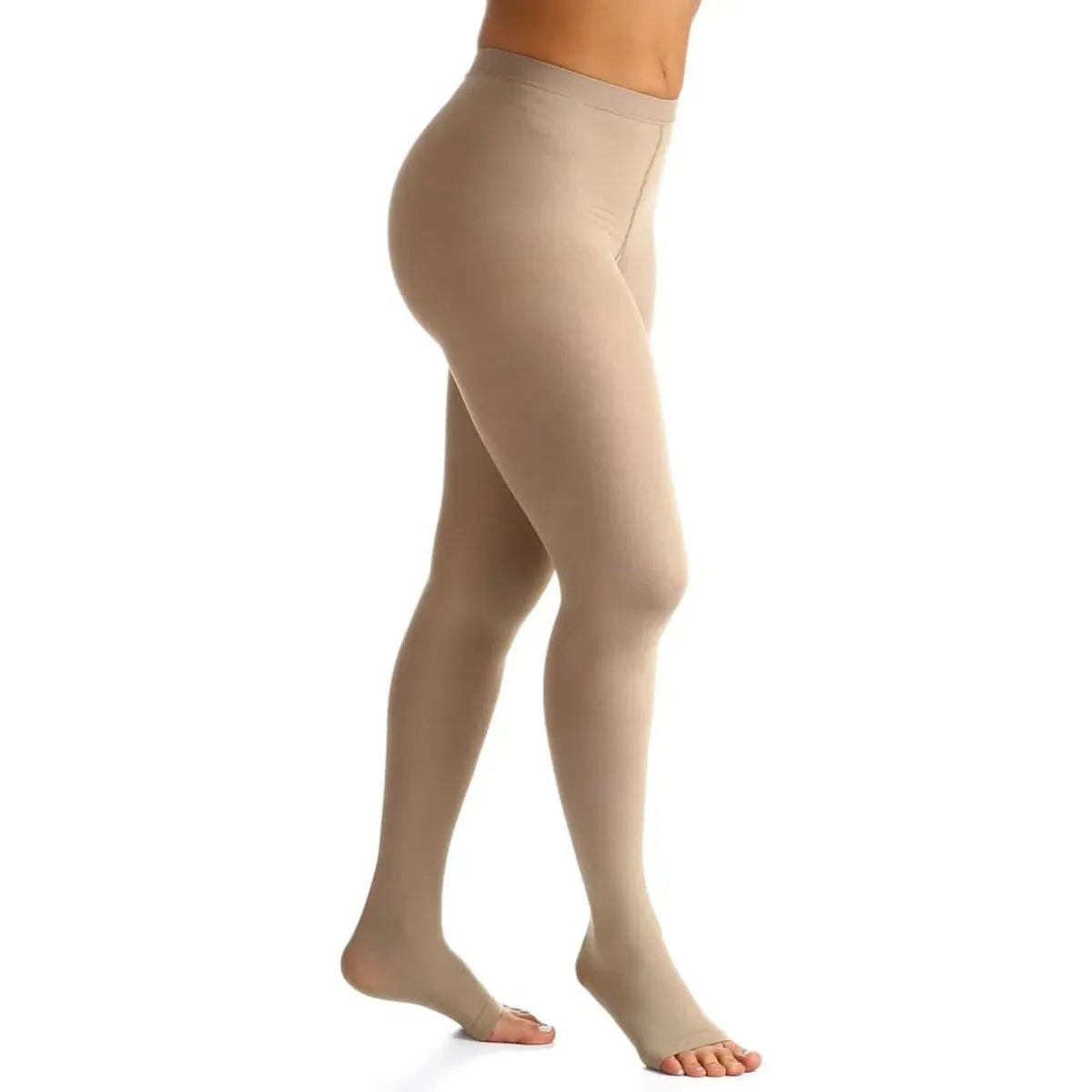 Meia Calça Sigvaris Select Comfort Premium - Média Compressão - Aberta - Natural - G2