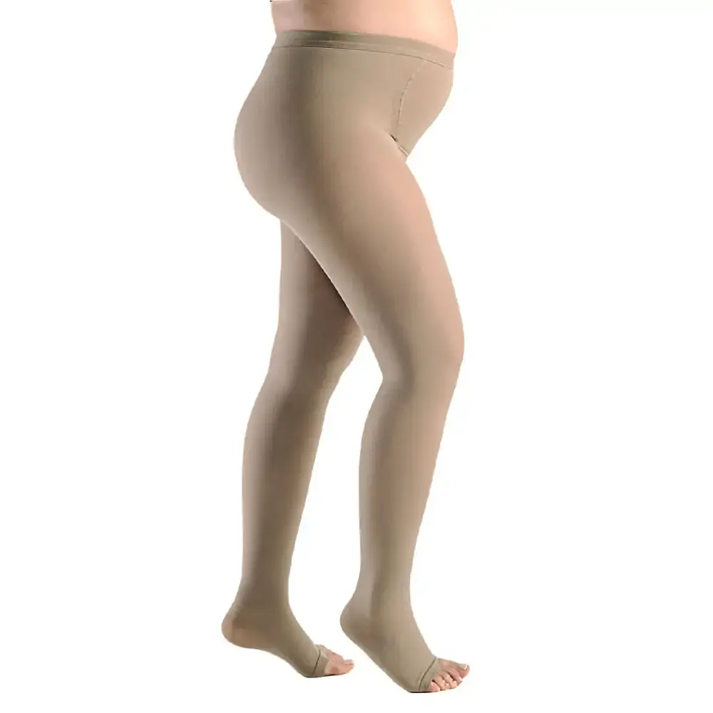 Meia Calça Gestante 862 Premium Select Comfort Média Compressão 20-30 Mmhg com Ponteira Aberta Sigva