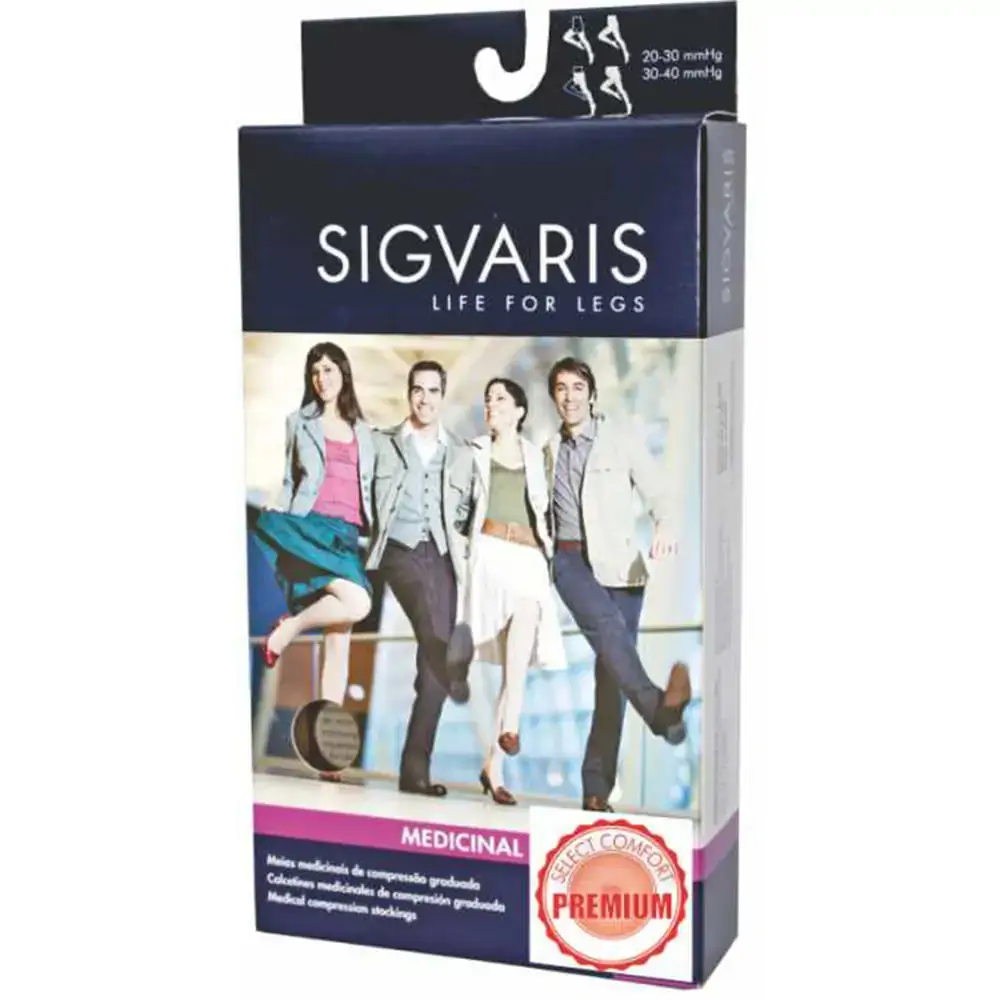 Meia Select Comfort Ad 20 30 P1 S/pont. Curta Nat. Escuro Sigvaris