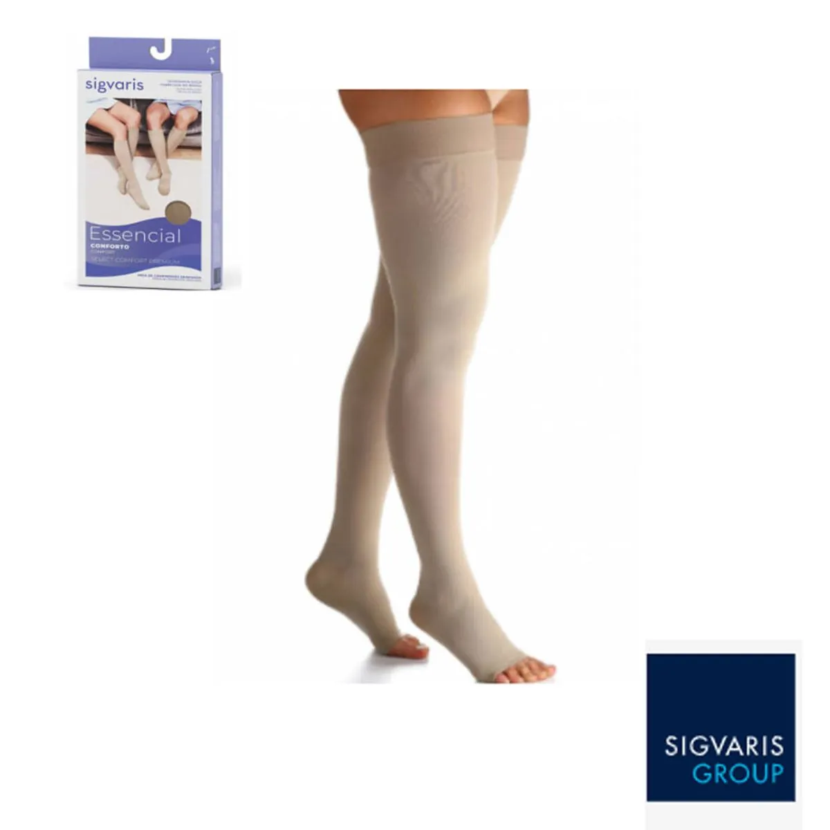 Meia 7/8 Select Comfort Premium Sigvaris - Pé Aberto Meia 7/8 Select Comfort Premium Sigvaris - 862