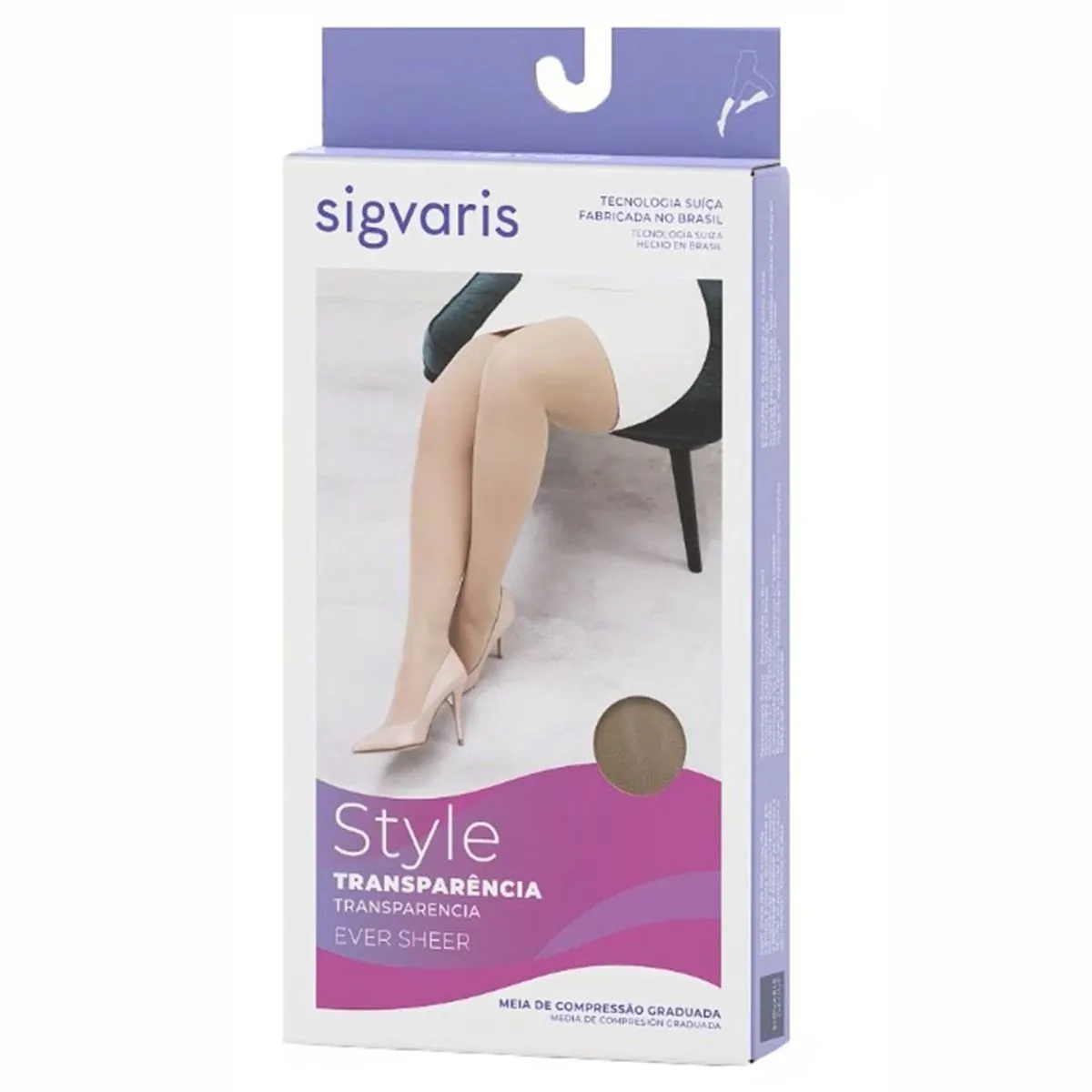 782 - Meia Calça S/ Ponteira - Ever Sheer 20-30MMHG - Cor: Natural Tam: G L