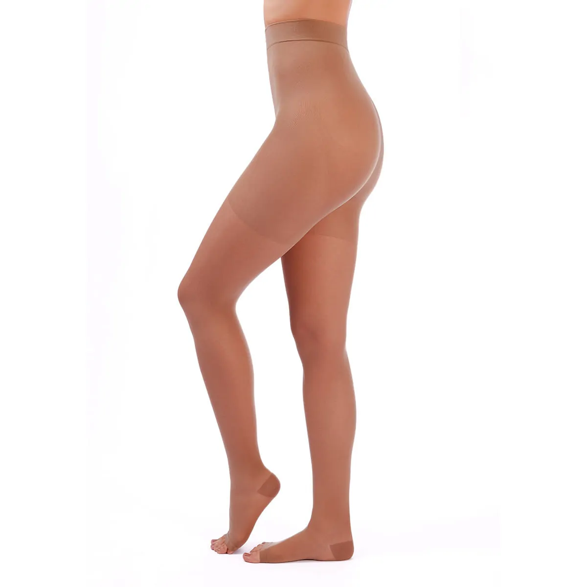 Style Transparencia Ever Sheer Meia Calca Ponteira Aberta Natural Escuro 20-30 mmHG- INATIVO - Style