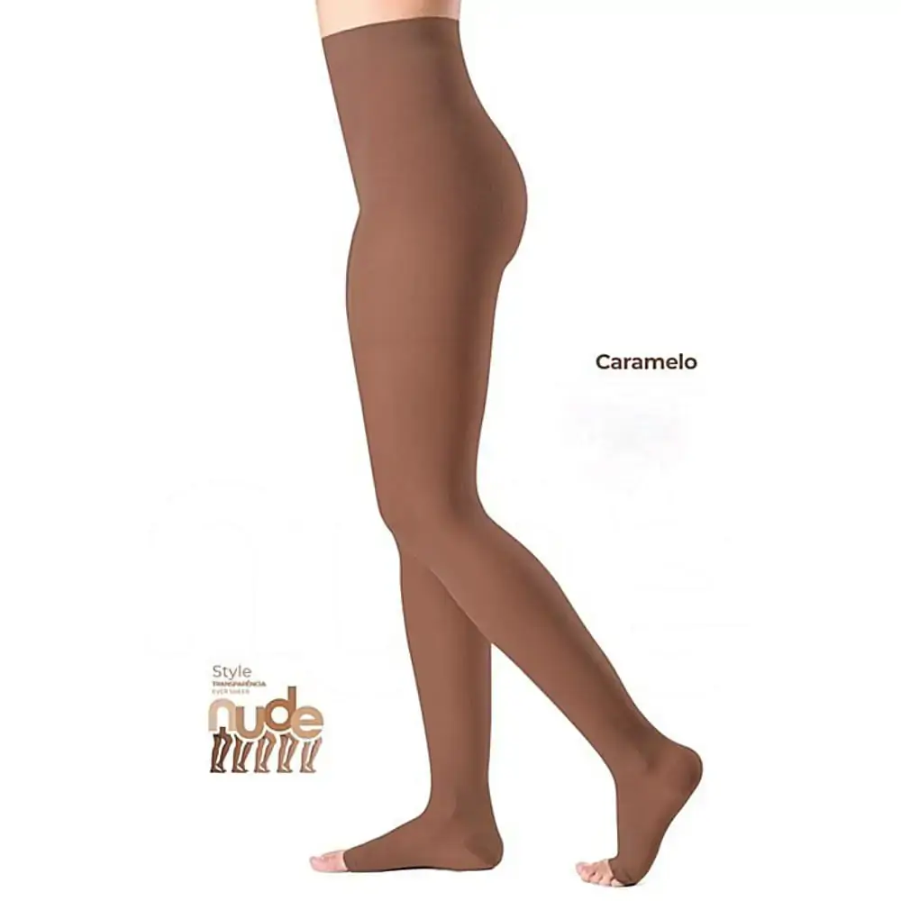 Meia Calça Sigvaris Ever Sheer - Média Compressão - Aberta - Caramelo - Tam G2