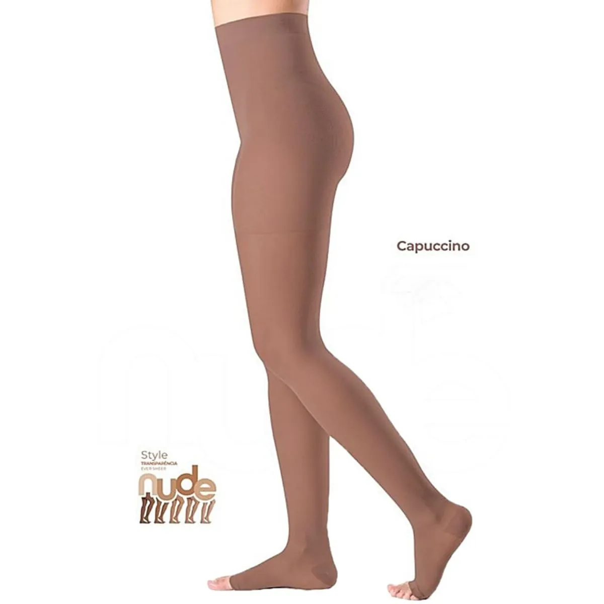 Meia Calça Sigvaris Ever Sheer - Média Compressão - Aberta - Cappuccino - Tam M2